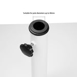 Bolero Platte Metalen Parasolvoet Wit - 18Kg