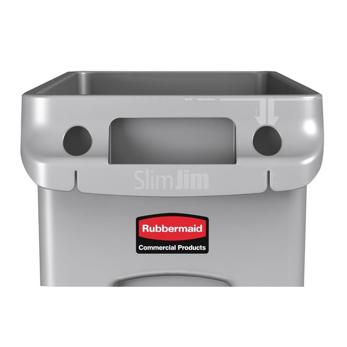 Rubbermaid Slim Jim container met luchtsleuven 87L