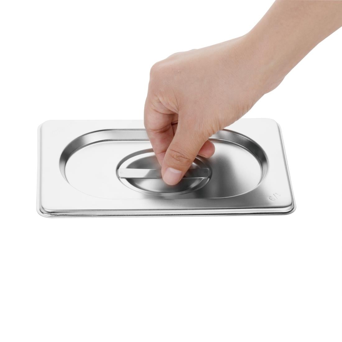 Vogue gastronorm bak set met deksels 1/9 (verpakking van 6)