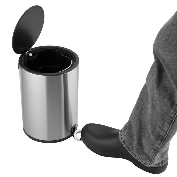 Jantex Ronde Geborsteld Stalen Pedaalemmer 6Ltr