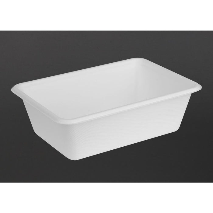 Fiesta Composteerbare Bagasse Voedselcontainer Bases 800ml (Pakket Van 100)
