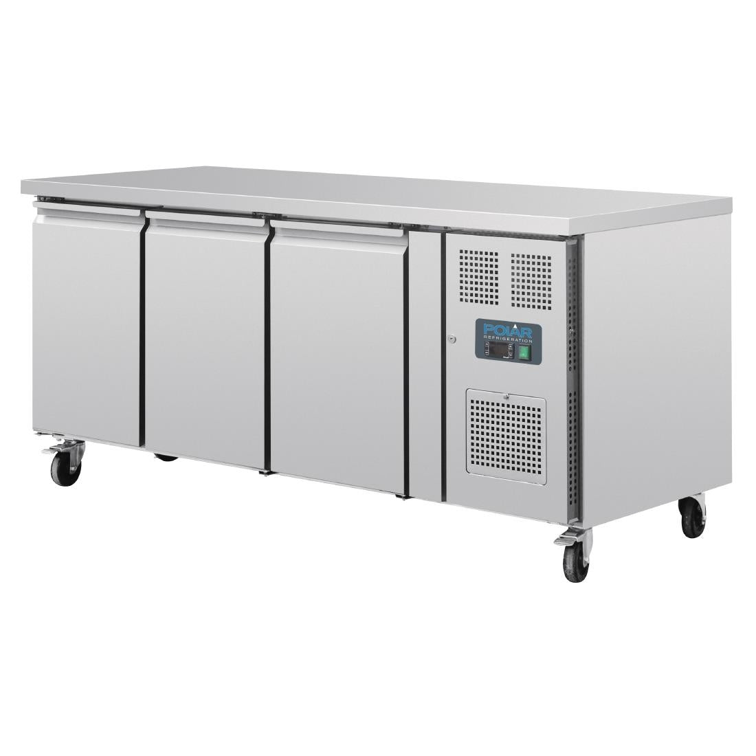 Polar U-serie 3-deurs counter met euronorm opslag 634L