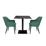 Bolero Complete Tafel Vierkant Zwarte Steen Effect 700mm