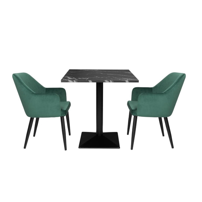 Bolero Complete Tafel Vierkant Zwarte Steen Effect 700mm