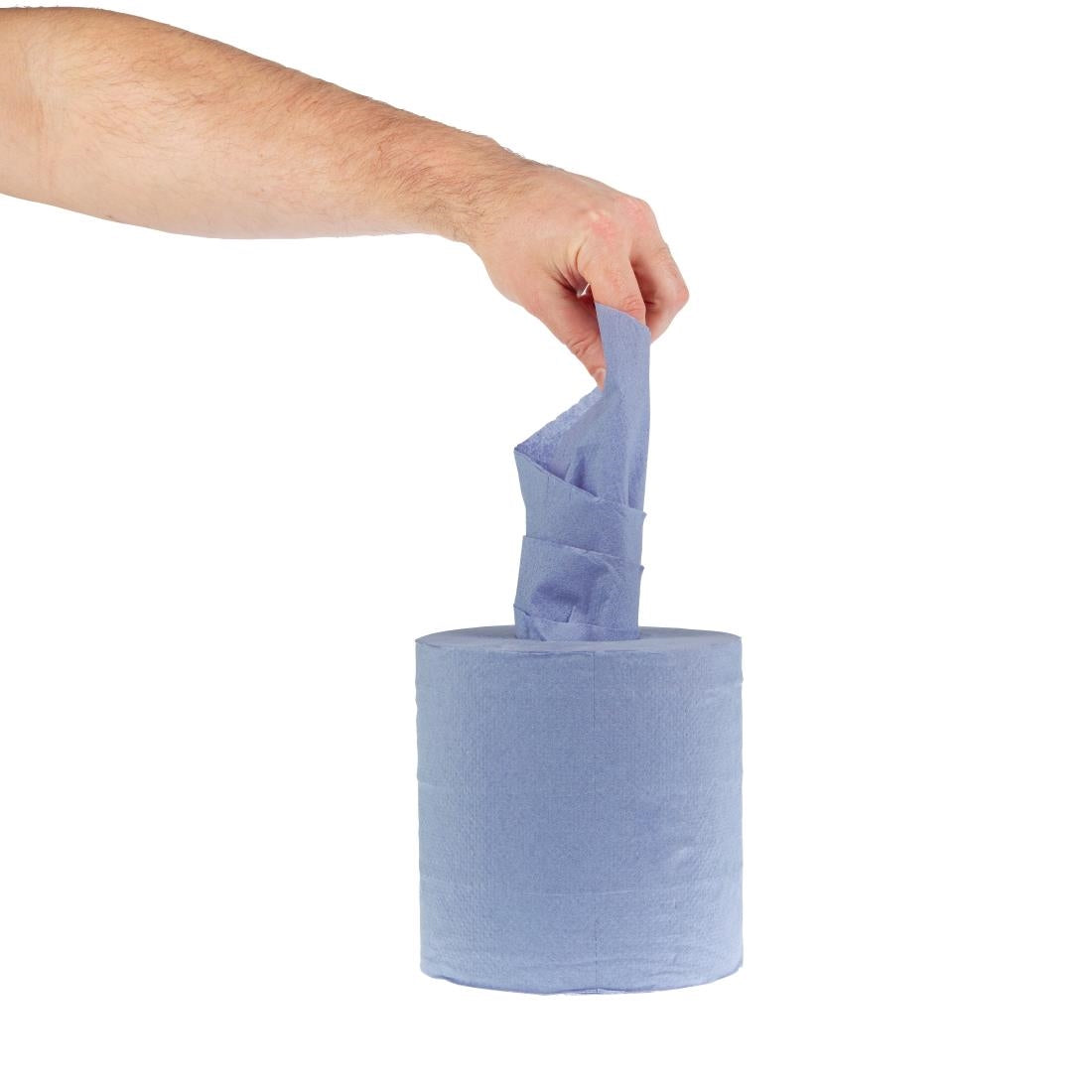 Jantex centrefeed 2-laags handdoekrollen blauw 120m (6 stuks)