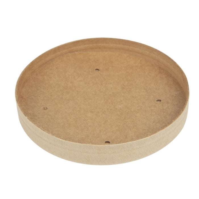Colpac deksels voor magnetronbestendige kraft soepkommen recyclebaar 225ml en 350ml (500 stuks)