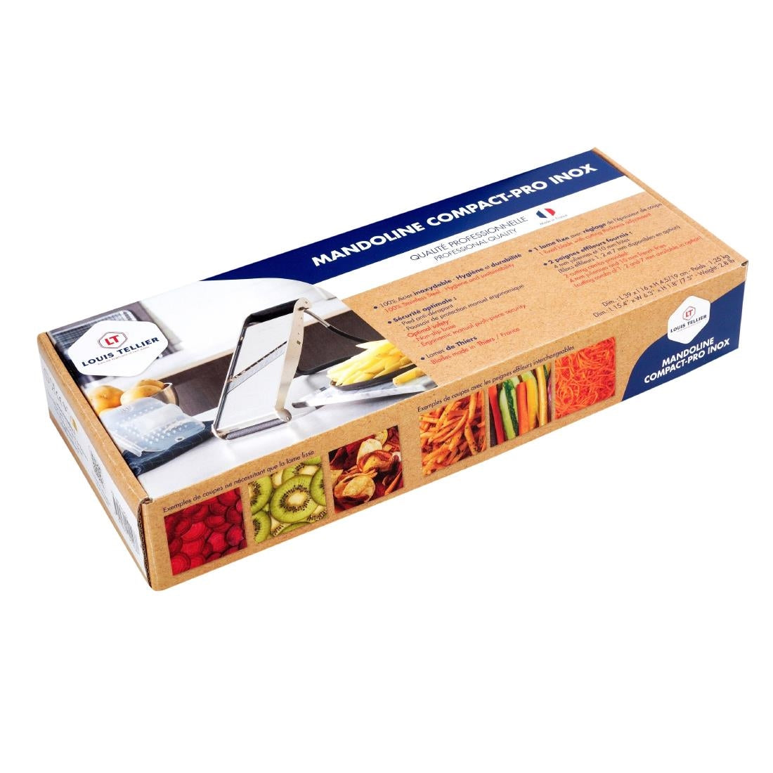 Louis Tellier Bron Compact Pro Roestvrij Staal Japanse Mandoline