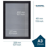 Europel Kliklijst A3 25mm Mat Zwart