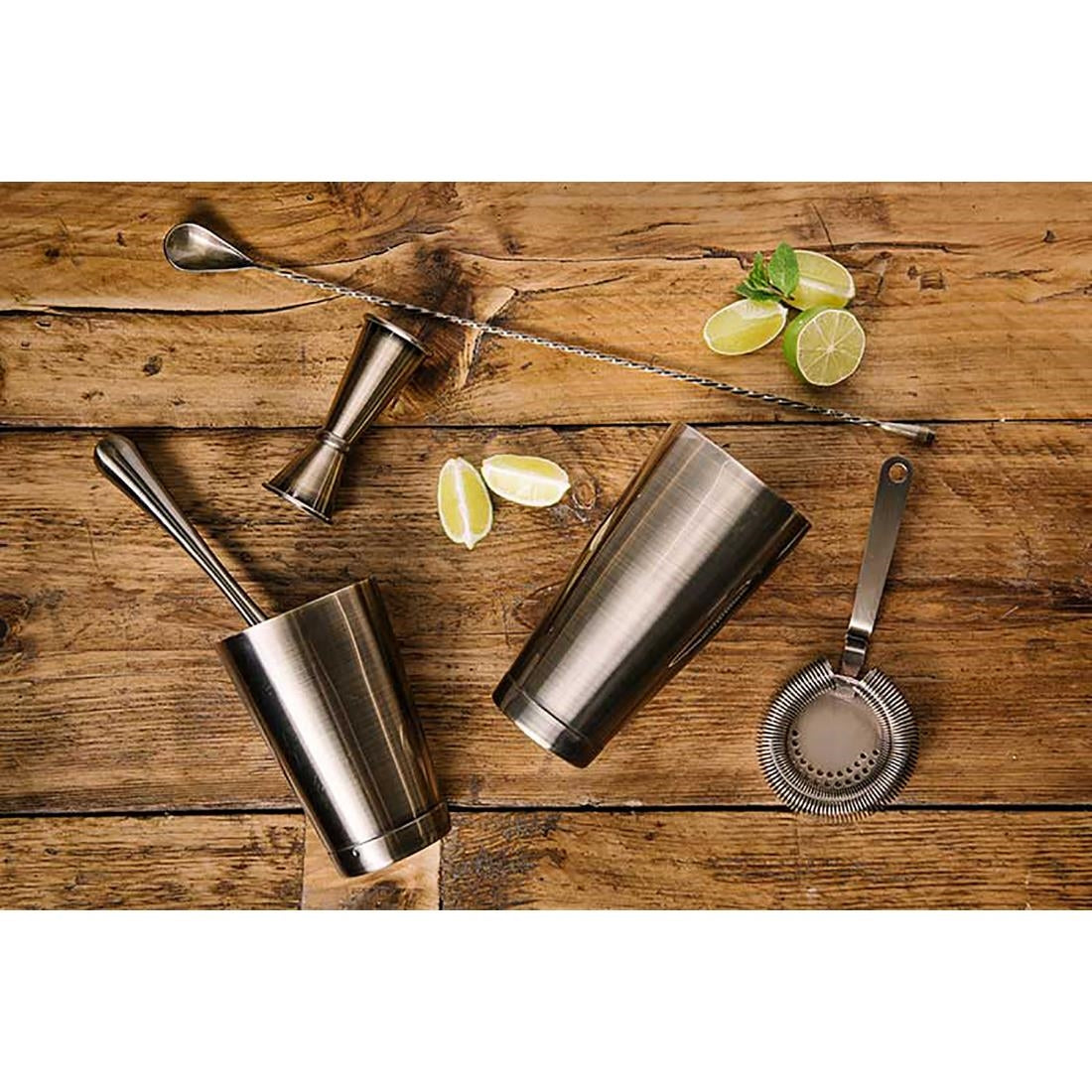 Beaumont gebogen Moscow Mule mok met antieke koperen afwerking 500ml