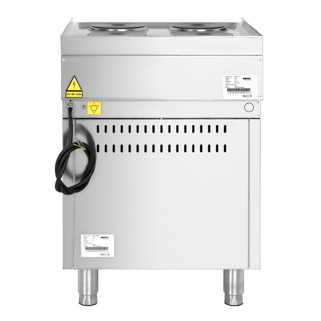 Buffalo 600 Serie Vrijstaand 4 Plaats Elektrische Kookplaat 7kW