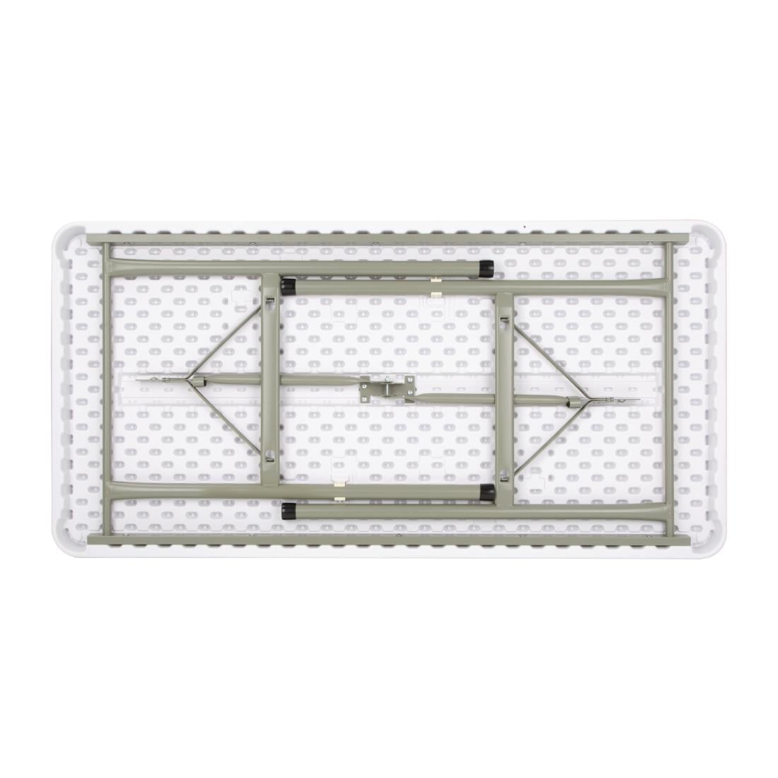 Bolero rechthoekige inklapbare tafel 122cm wit