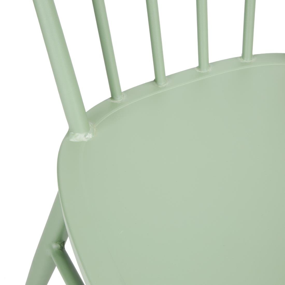 Bolero Windsor Aluminium Groene Stoelen (4 Stuks)