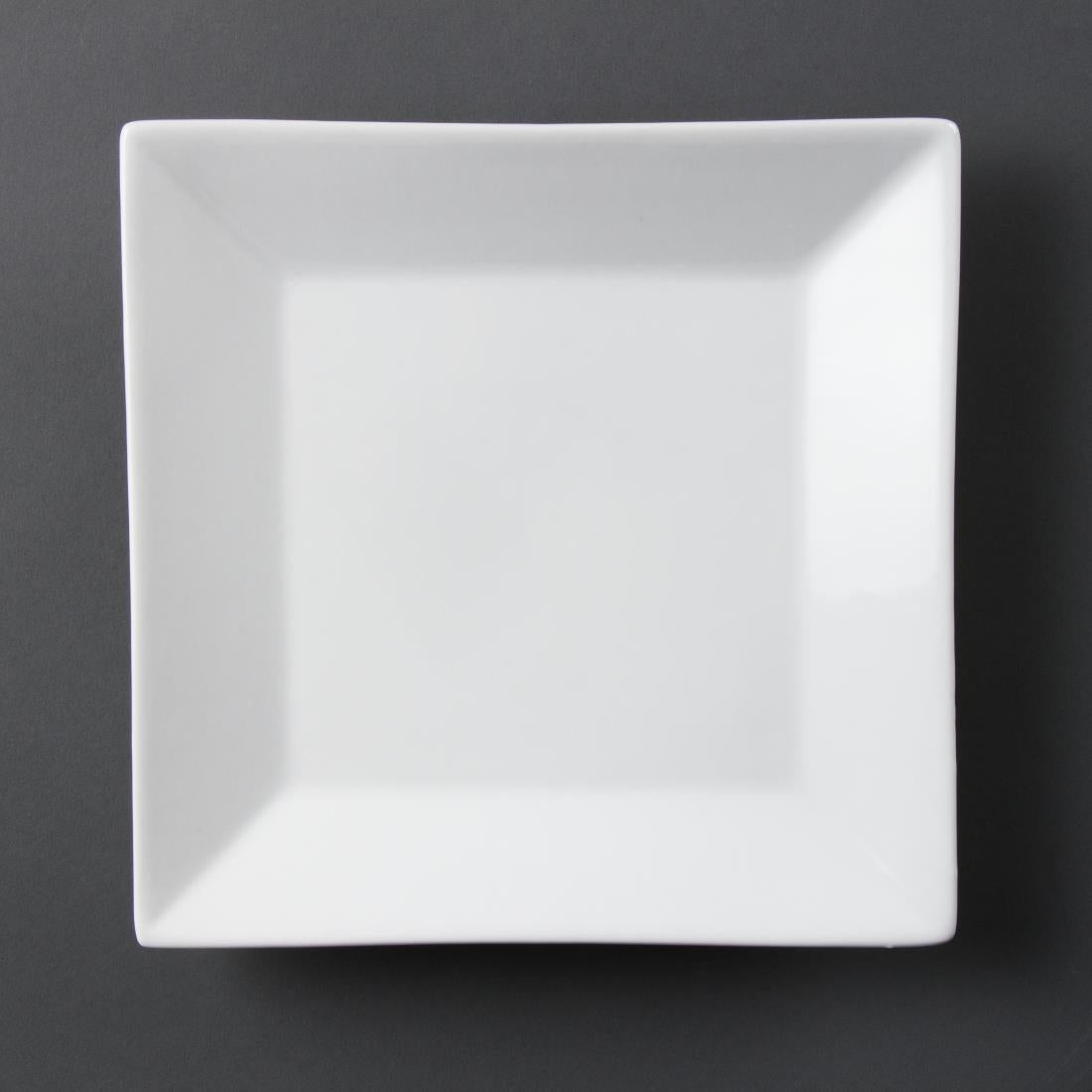 Olympia Whiteware vierkant bord 25cm (6 stuks)