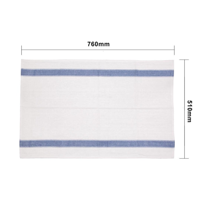 Vogue zware kwaliteit polykatoen theedoek blauw 76 x 51cm