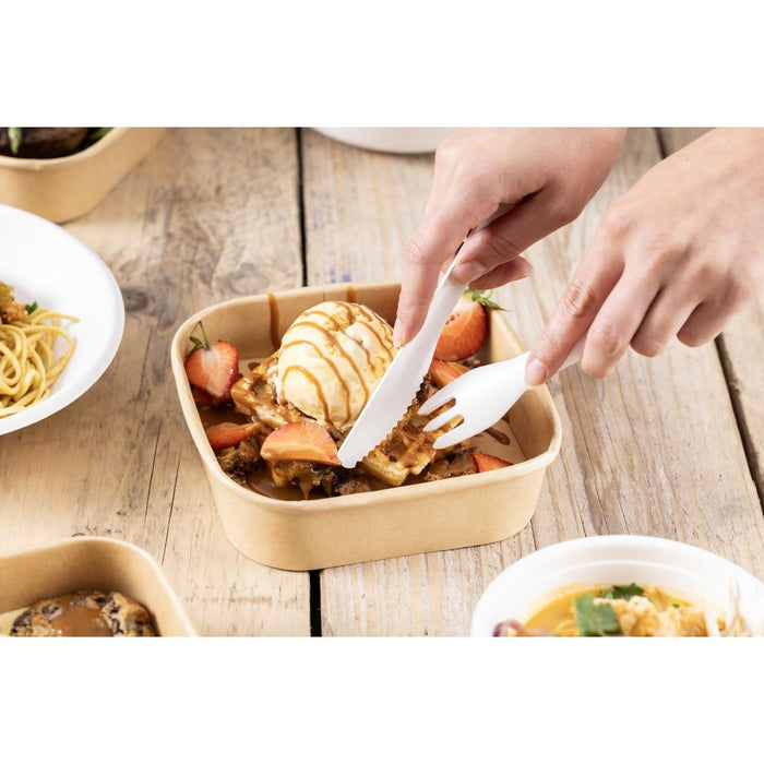 Fiesta Composteerbare Papieren Vorken 155mm (Verpakking Van 100)