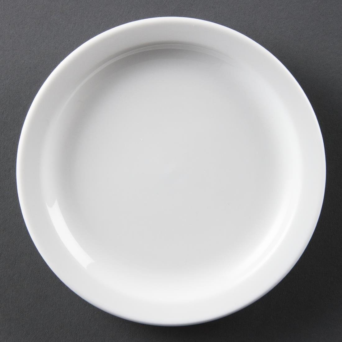 Olympia Whiteware borden met smalle rand 15cm (12 stuks)