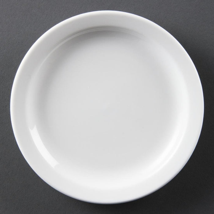 Olympia Whiteware borden met smalle rand 15cm (12 stuks)