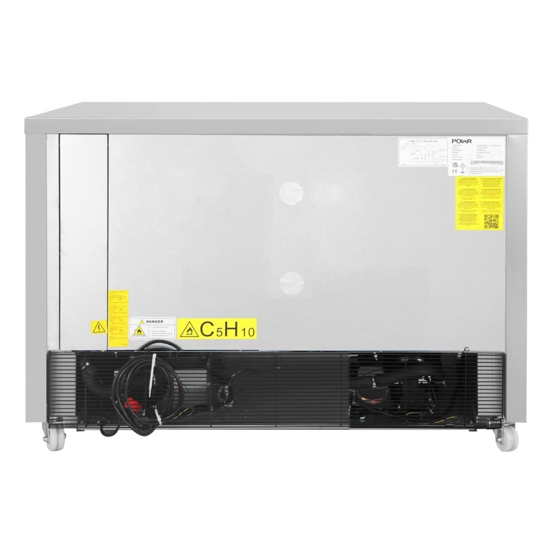 Polar U-serie compacte koel-vrieswerkbank 2 lades 6x GN 1/1