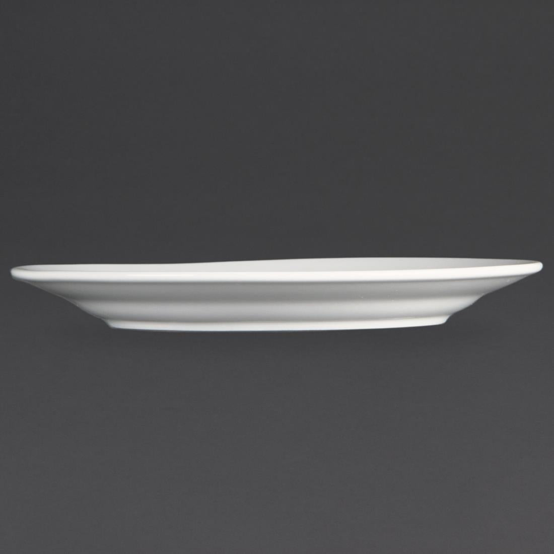 Olympia Whiteware witte borden met brede rand 202mm (12 stuks)