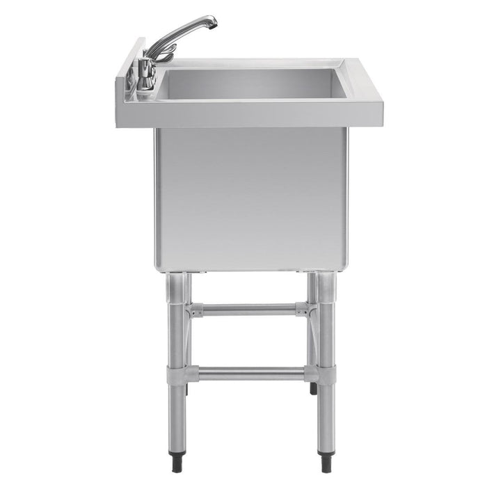 Vogue diepe RVS spoelbak 77x60cm