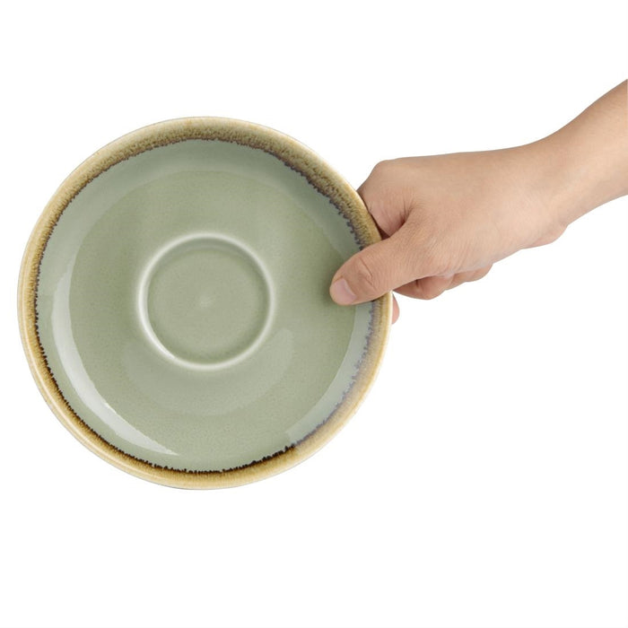 Olympia Kiln cappuccinoschotels mosgroen 16cm (6 stuks)