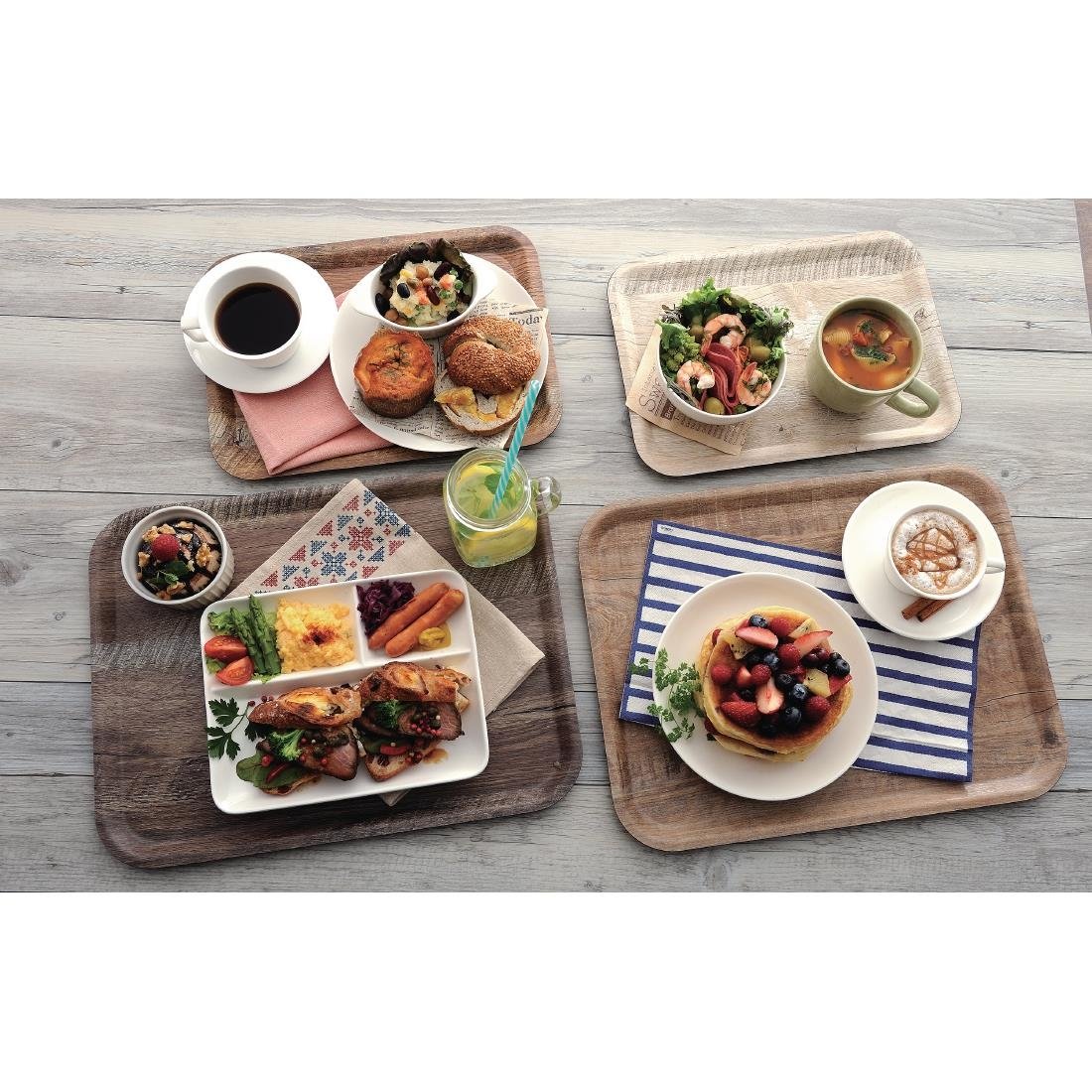 Cambro Madeira gelamineerd dienblad bruin eiken 43cm