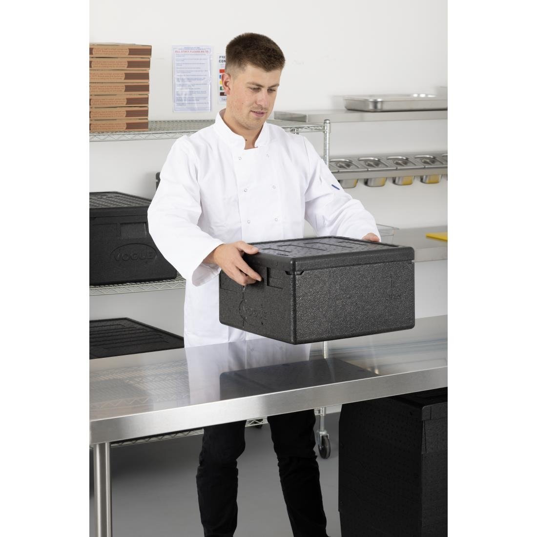 Vogue Geïsoleerde EPP Pizzadoos En Voedseltransportbox 22Ltr 4 Pizza Capaciteit