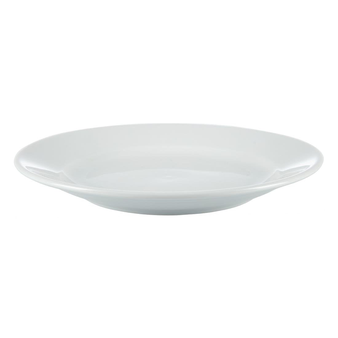 Olympia Whiteware borden met brede rand 16,5cm (12 stuks)
