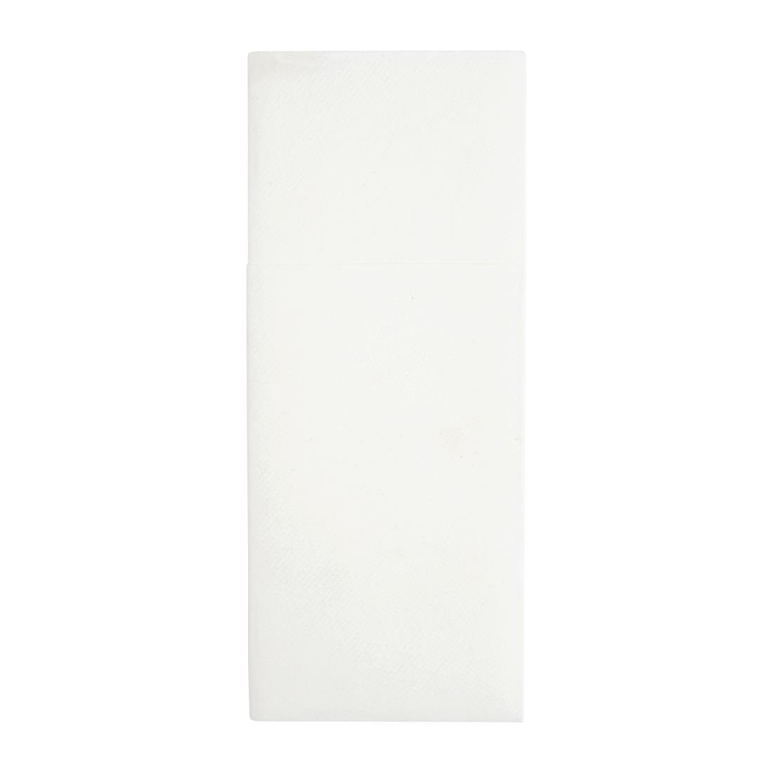 Fiesta Recyclebaar Premium Tablin Dinerservet Wit 48x40cm Airlaid Pocket Fold (Pk 400)