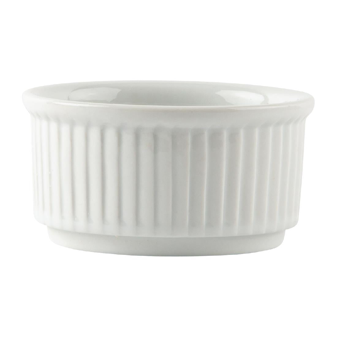 Olympia Whiteware stapelbare ramekins 8,5cm (12 stuks)