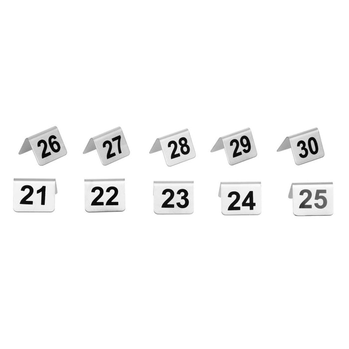 Olympia RVS tafelnummers 21-30 (10 stuks)