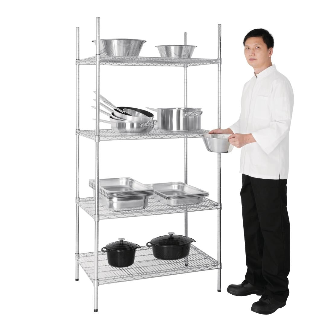 Vogue voorraadrek 4 etages 183(H) x 91,5(B) x 61(D)cm