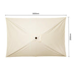 Bolero Sevilla Vierkante Parasol 2X3M Crème