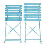 Bolero stalen opklapbare stoelen turquoise (2 stuks)