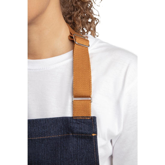 Southside halterschort blauw denim