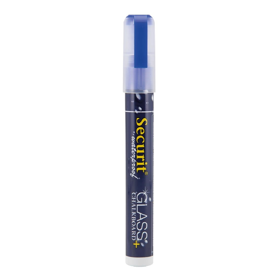 Securit Waterproof krijtstift (Glas + Krijtbord) in blauw met 2-6mm penpunt