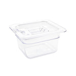 Vogue polycarbonaat 1/6 gastronorm container 100mm transparant