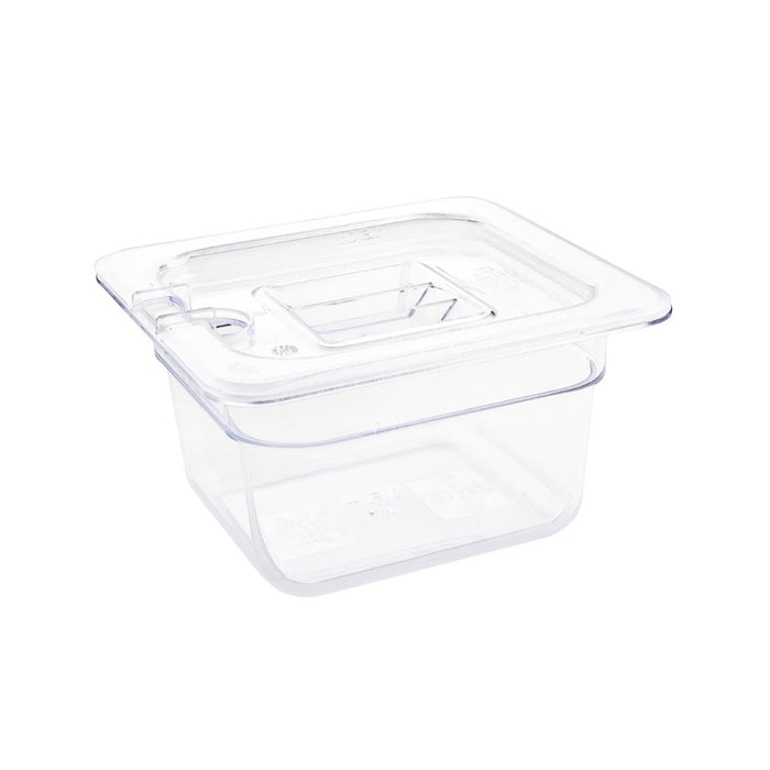 Vogue polycarbonaat 1/6 gastronorm container 100mm transparant