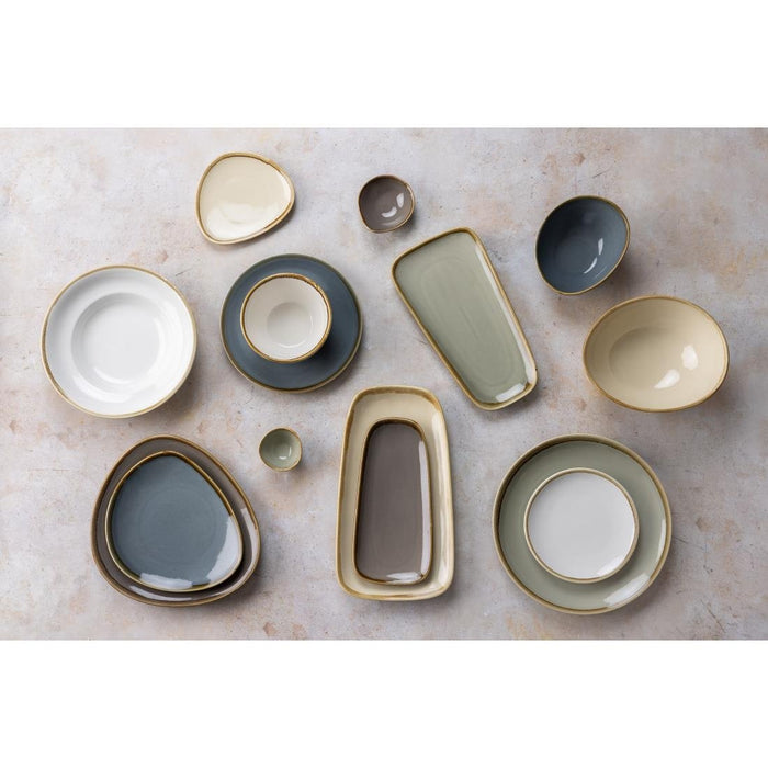 Olympia Kiln ronde coupeborden mosgroen 28cm (4 stuks)