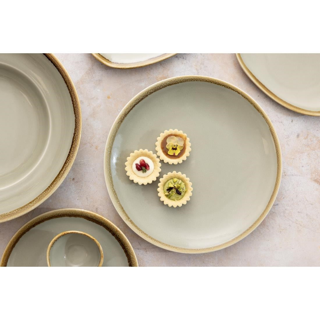 Olympia Kiln coupe borden mosgroen 23cm (6 stuks)