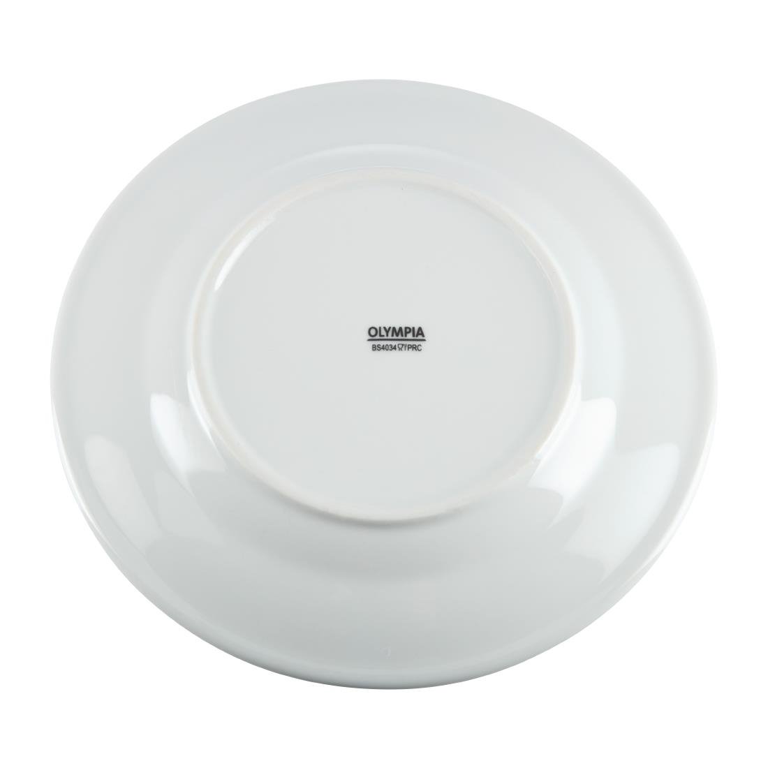 Olympia Whiteware witte borden met brede rand 202mm (12 stuks)