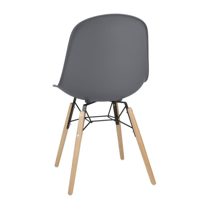 Bolero Arlo stoelen donkergrijs (2 stuks)