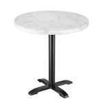 Rond Bolero tafelblad met wit marmereffect 600 mm