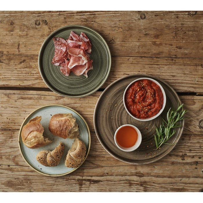 Churchill Stonecast Grey Bord Met Opstaande Rand 27.9cm (pak van 6)