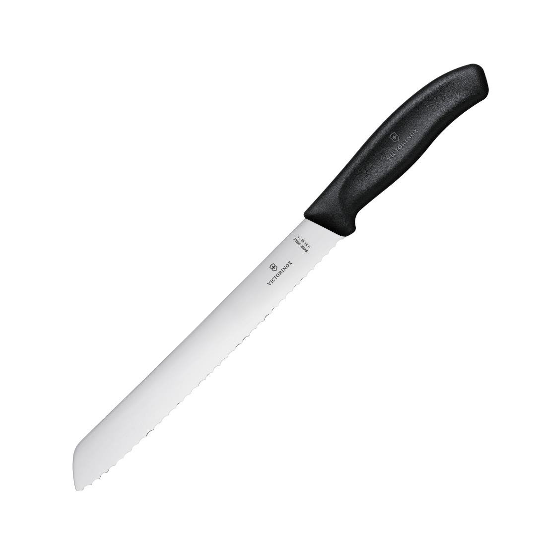 Victorinox broodmes 21cm zwart (blisterverpakking)