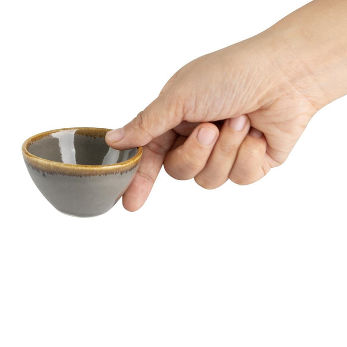 Olympia Kiln dipschaaltjes grijs 7cm (12 stuks)