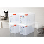 Araven GN 1/4 voedselbak met deksel 4,3L (4 stuks)