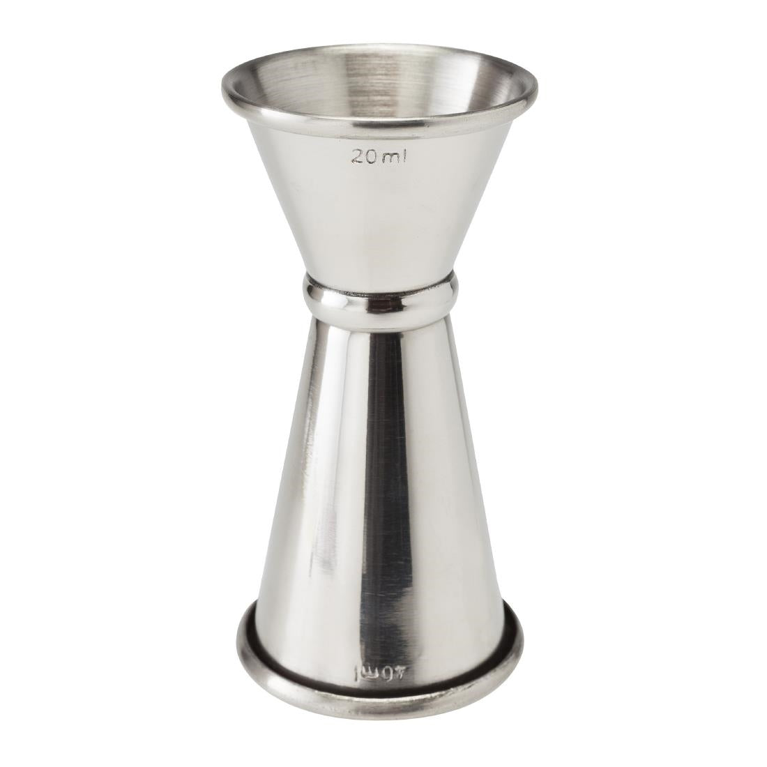 Beaumont RVS Gestreepte Jigger Maat 20ml/40ml