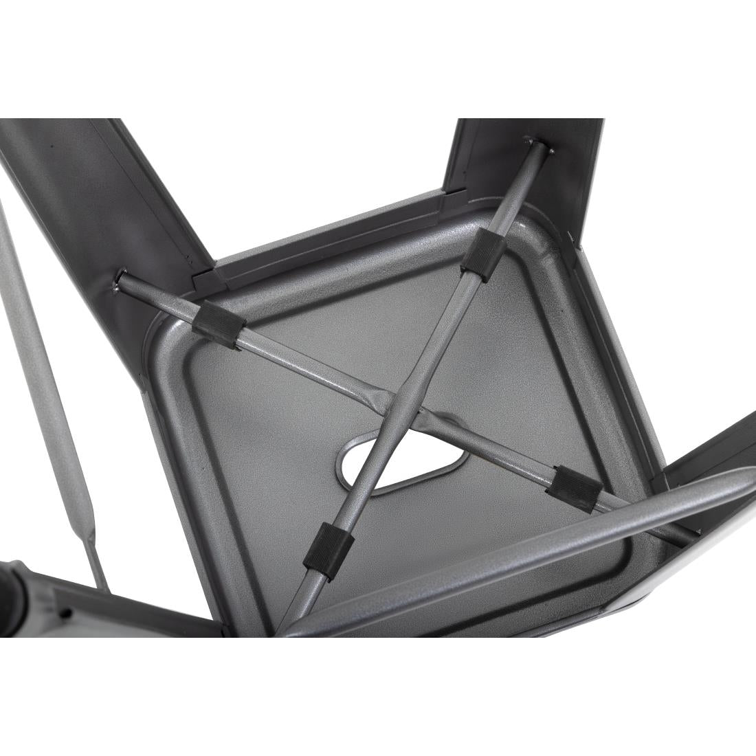 Bolero Bistro stalen barkruk grijs (4 stuks)