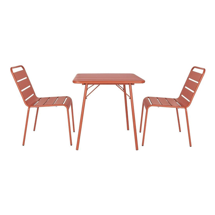 Bolero Terracotta vierkante stalen lattentafel - 700 mm